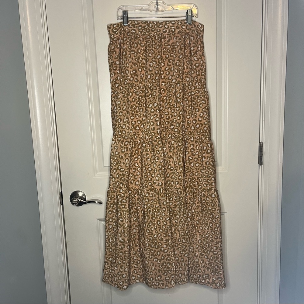 Kachel X Anthropology Silk Maxi Skirt